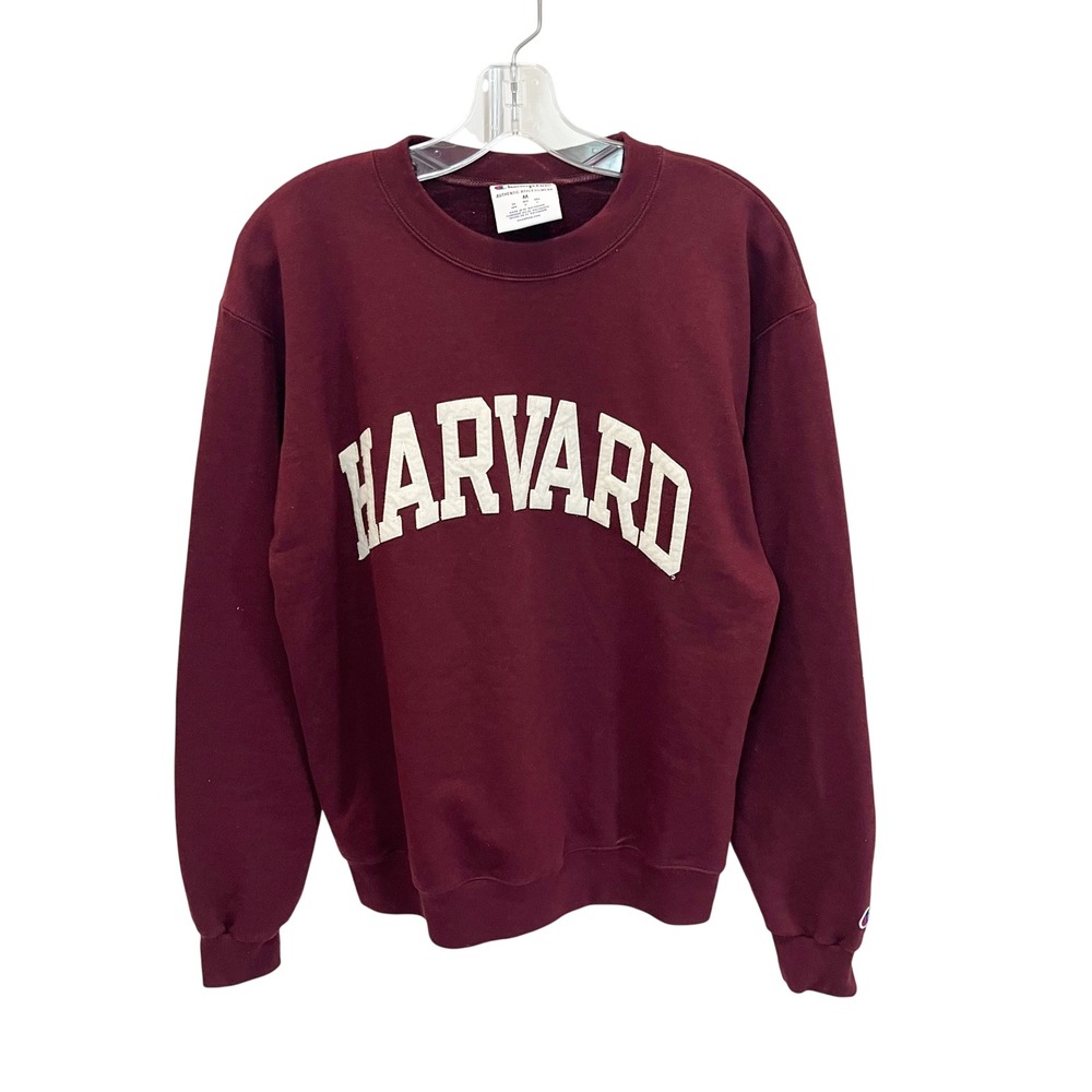 Champion‎ Harvard University Sweatshirt Mens Medium Maroon Crewneck Pullover